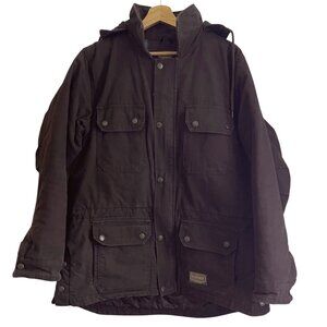 CE Schmidt Womens Workwear Insulated Canvas Jacket Size L Plaid Lined Utility